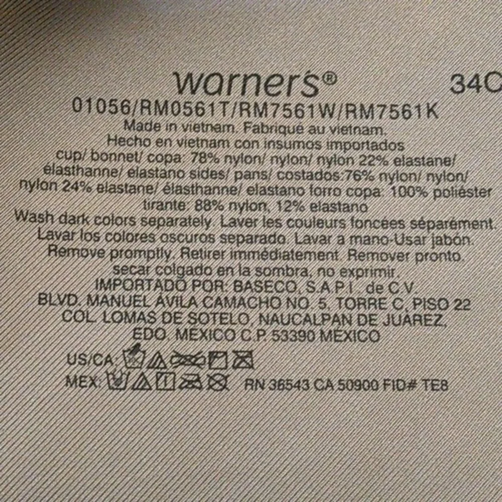 Warners warner underarm